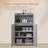 40 Inch Bathroom Cabinets Organizer with 2 Doors,Bathroom Storage Cabinet Bathroom Floor Cabinet Suitable for Bathrooms, kitchens,Living rooms,Gray
