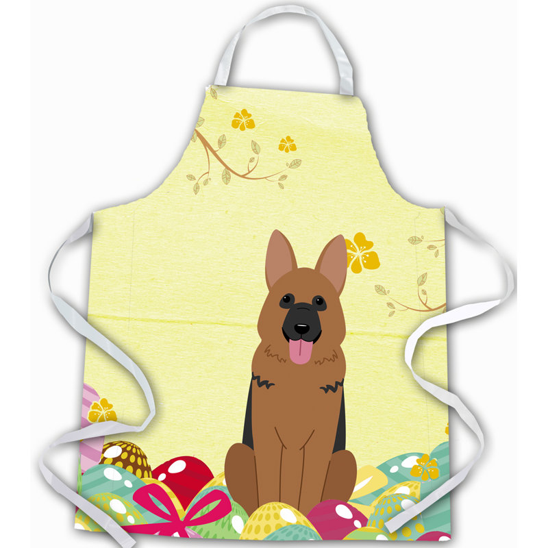 Tablier œufs de pâques, Chow-chow, Jaune / chocolat