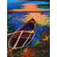 Bateau au coucher du soleil | Acrylique sur toile | Par Gulpasha | Décoration murale