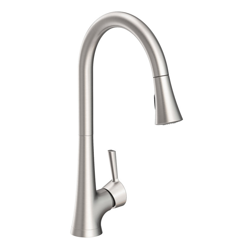 Vespera Single Handle Pull Down Kitchen Faucet, Stainless Steel (PVD)