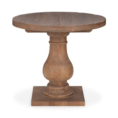 Farrer Solid Wood Pedestal End Table by Ophelia and Co.