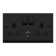Matt Black 2 Gang 13A DP Ingot 1 USB Twin Double Switched Plug Socket