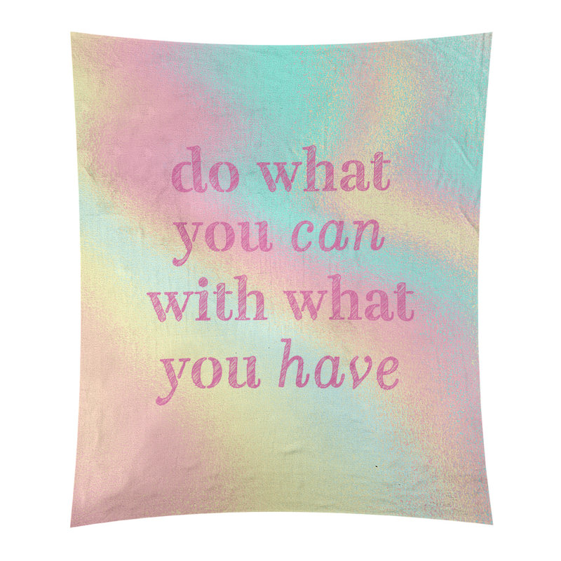 En polyester, ce que vous pouvez citer tapisserie, H 27,5 po x l 37,5 po, Arc-en-ciel pastel