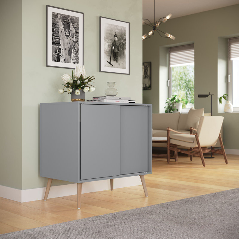 Rectangle Accent Cabinet, Grey/Pine