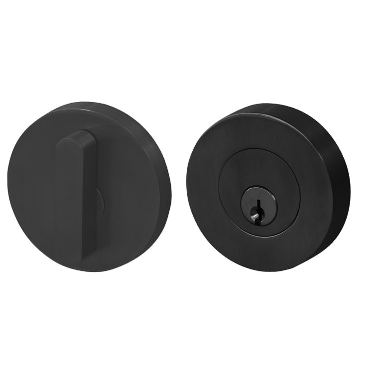Round Single Cylinder Deadbolt with Oval Turnpiece