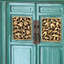 Armoire d'entrée bleu paon