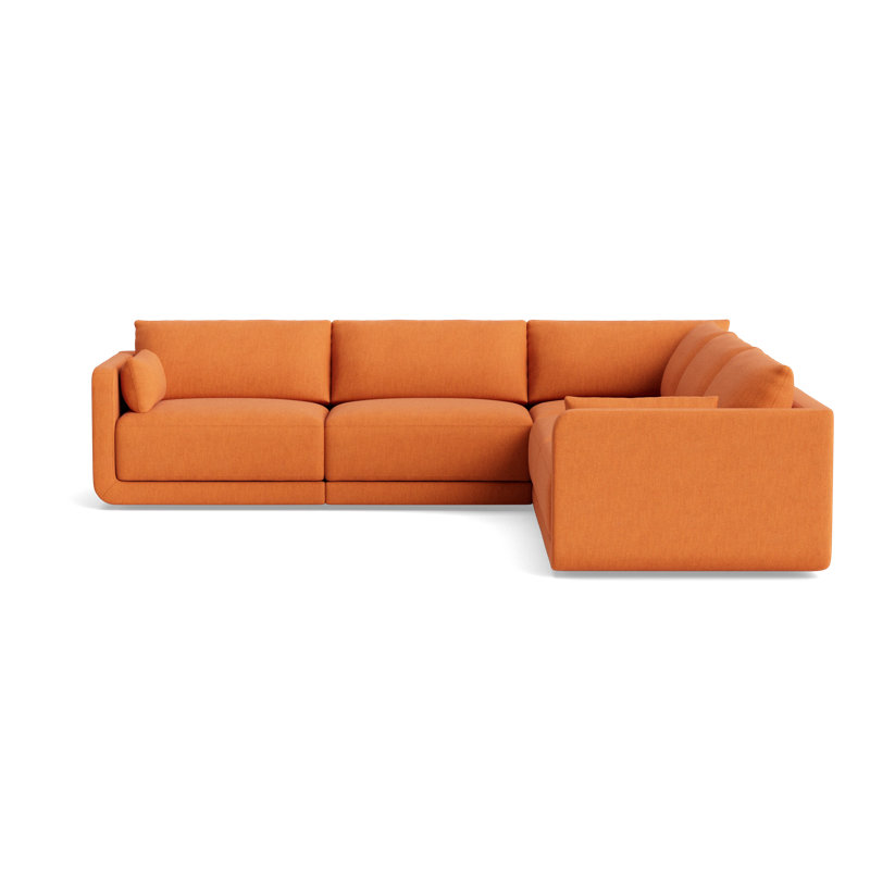 Eva Modular Sectional, Performance Weave - Carrot