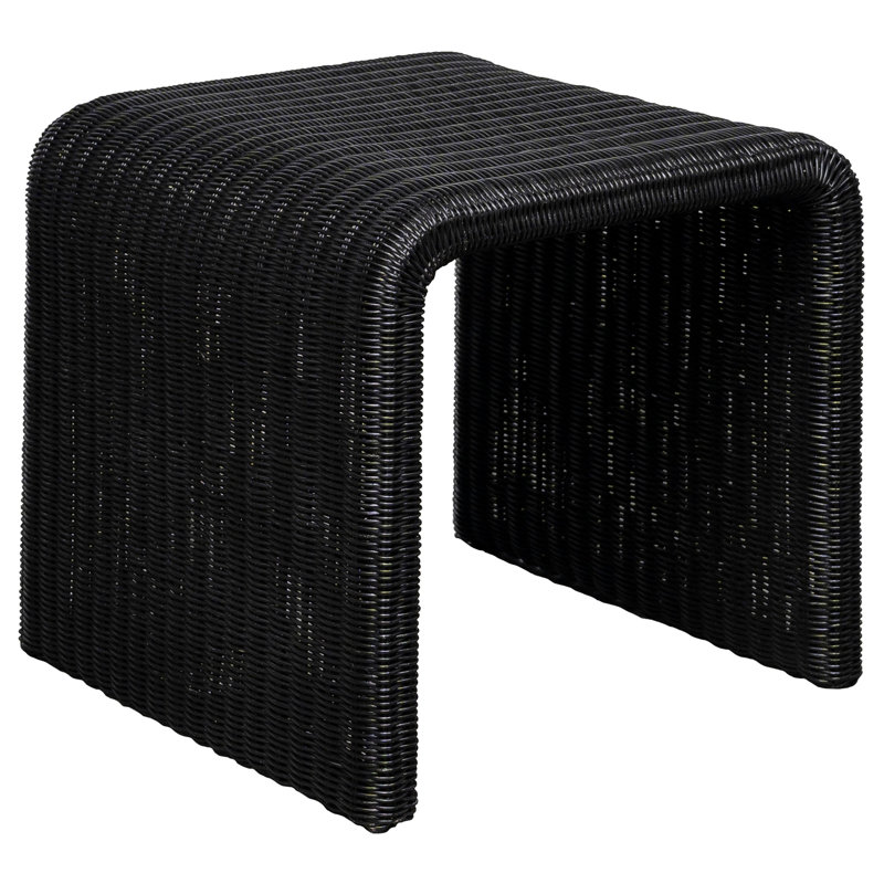 Gage Natural Square End Table, Black