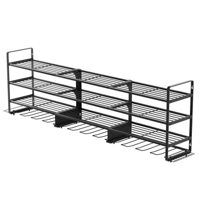 Grand support mural pour outils électriques de 54 po de largeur, support de rangement robuste pour 4 outils pouvant contenir 12 perceuses sans fil, support de batterie de grande capacité pour le garage