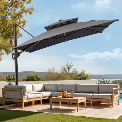 Jauhen 128' X 104'  Cantilever Umbrella, Weighted Base Does Not Include