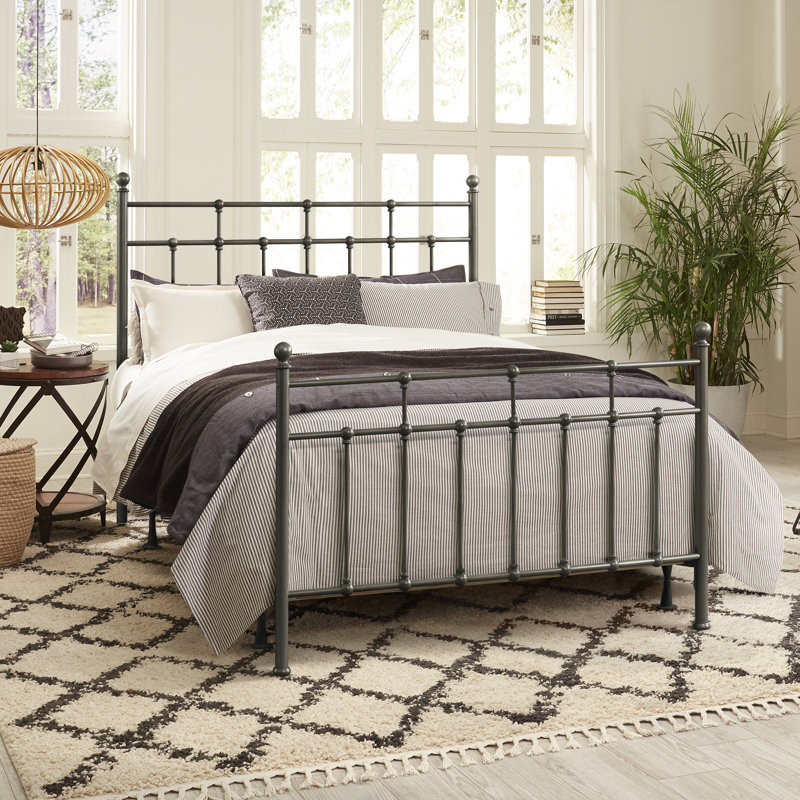 Eccleshall Metal Bed, Queen, Antique Bronze