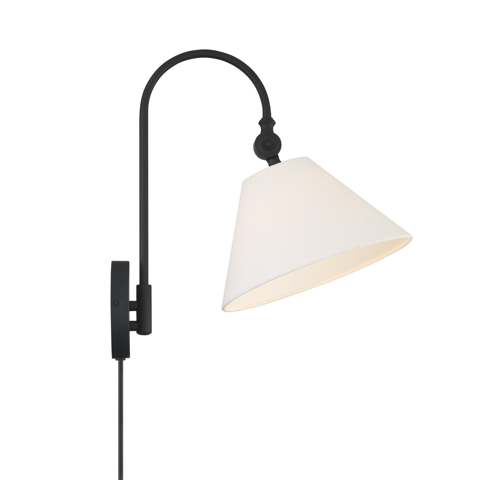 Teviston Single Light Armed Sconce, Black