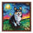 Tri-Color Corgi Night by Aja Trier - Floater Frame Painting on Canvas-220793919-220793917