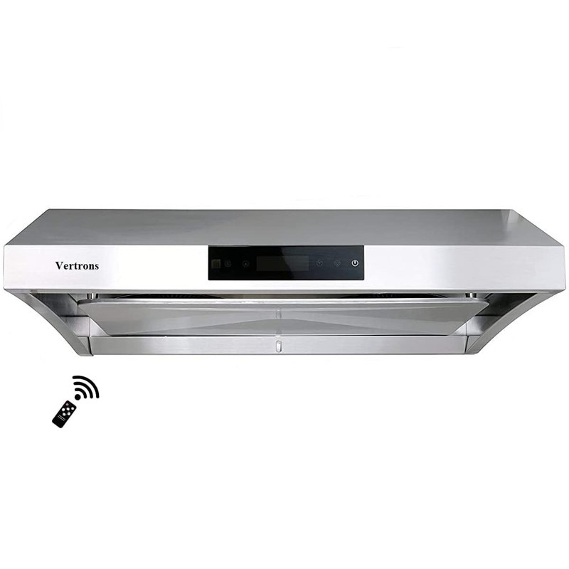 Vertrons 30" Stainless Steel 850 CFM Ducted (Vented) Under Cabinet Range Hood with Baffle Filter