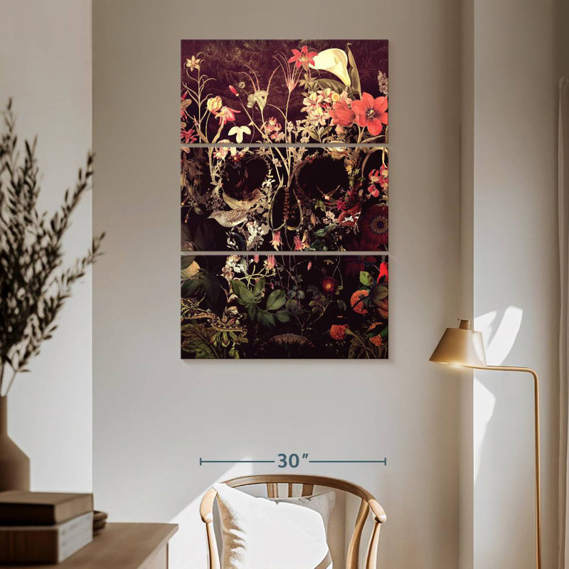 Harnek Bloom Skull, 65" H x 42" W
