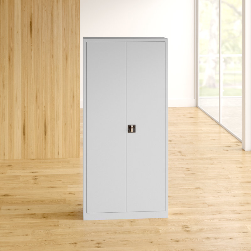 2 -Door 4 -Shelf, White, 179cm H x 92cm W x 42cm D