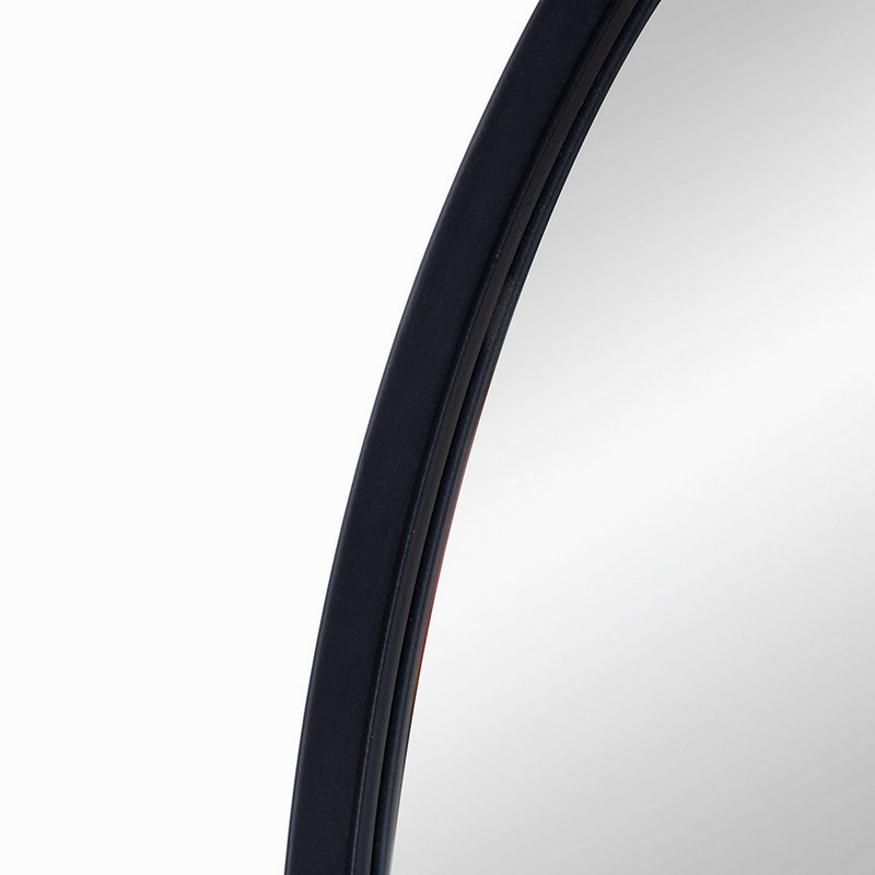 28X1x74" Celine Black Arch Body Mirror, Black