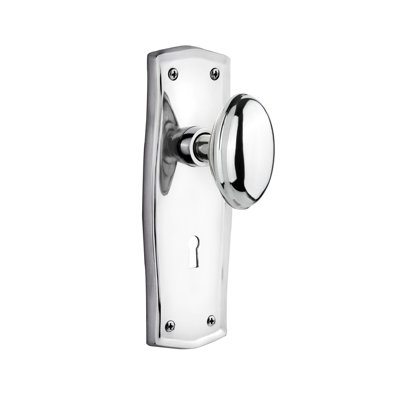 Homestead Interior Mortise Door Knob with Prairie Long Plate