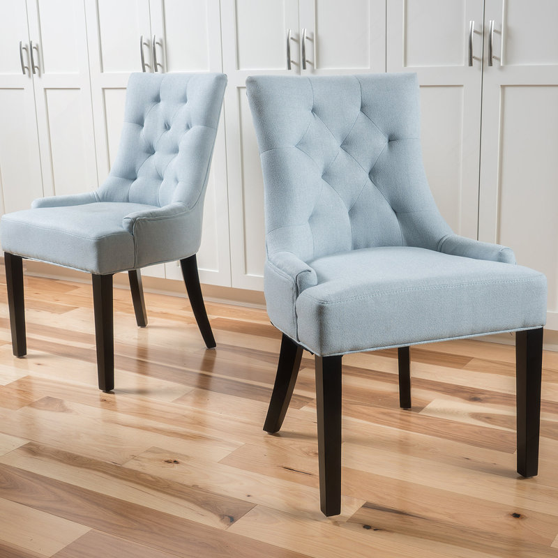 CHAISE CHINEY - KD, Tissu bleu clair