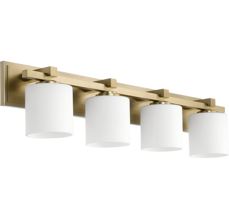 Marshun 4 - Light Dimmable Vanity Light, Aged Brass