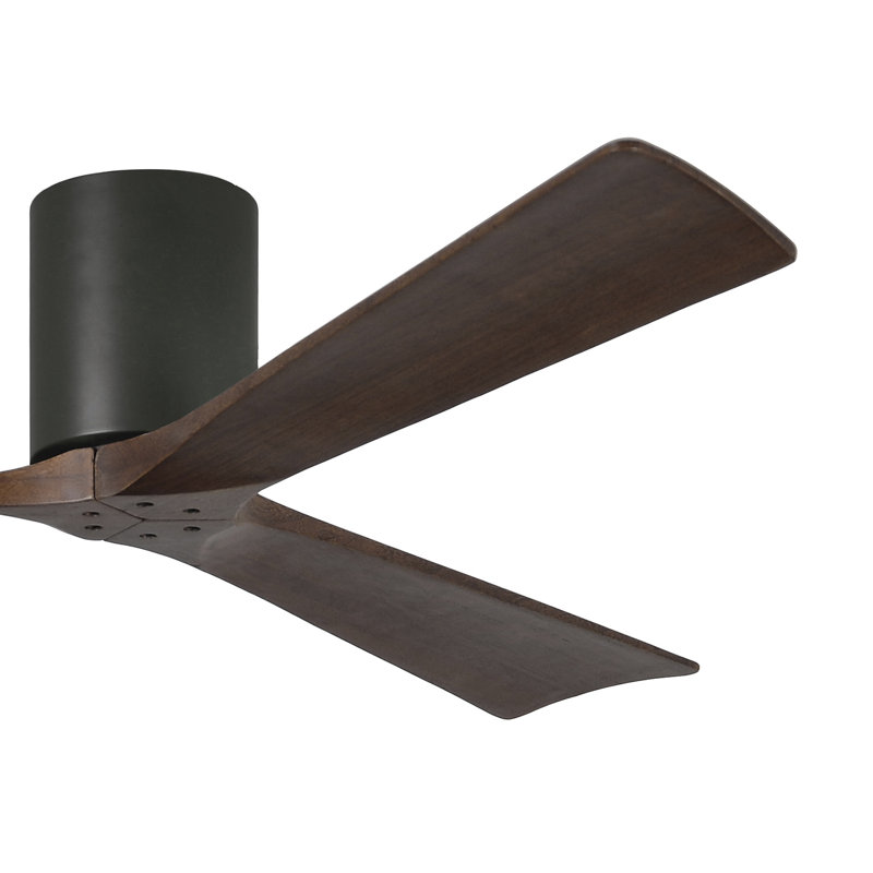 Olivier Ceiling Fan, Matte Black, Walnut Tone, 72"