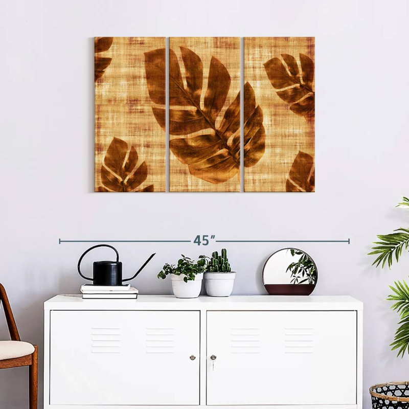 Touch of Monstera, reproduction d'art sur toile, H 24 po x l 38 po x P 1,25 po