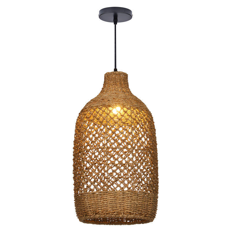 1-Light Teardrop pendant light Seagrass