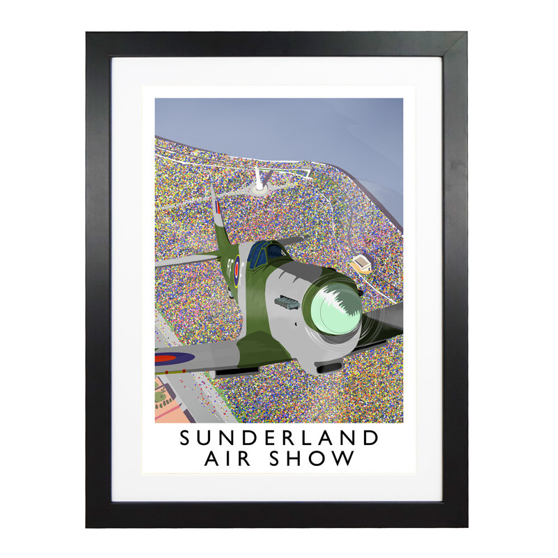 Sunderland Air Show 2 Portrait - Print, Black Framed, 50cm H x 40cm W x 3cm D