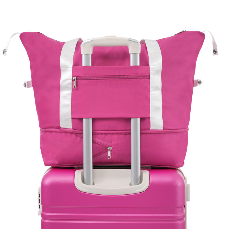Ensembles de valises rigides avec sacs Valise légère à roulettes doubles avec verrou TSA