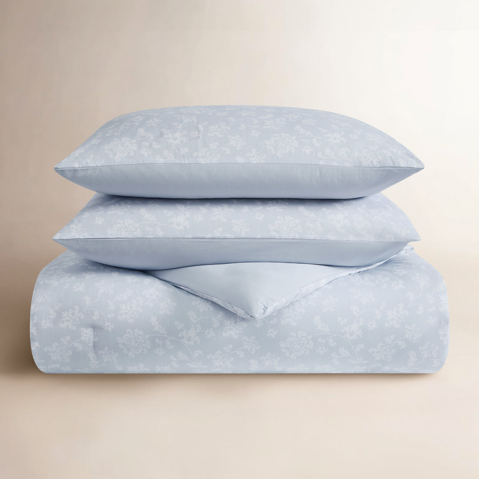 Shamont Cotton Comforter Set, King Comforter + 2 King Pillow Shams