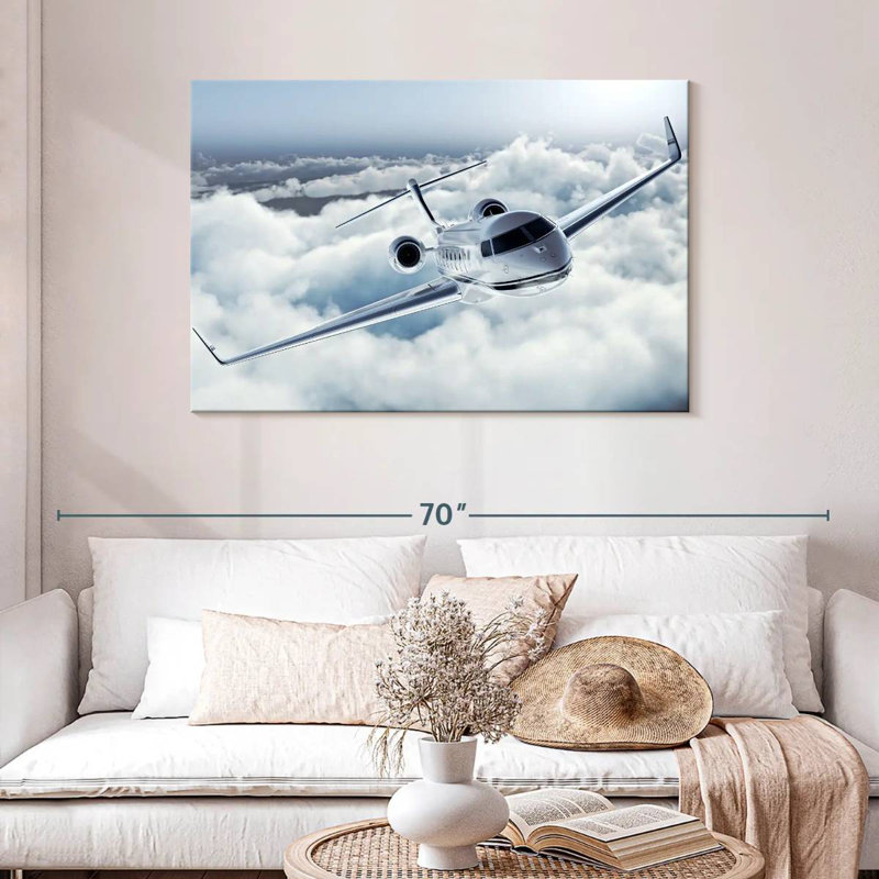 Mehar Flying Luxury Private Jet, 30" H x 45" W