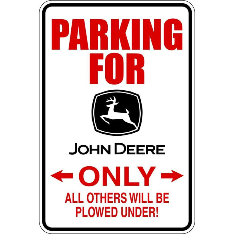 Décalcomanie murale parking pour john deere only