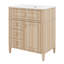 Meuble-lavabo de 30 po avec lavabo, meuble-lavabo de salle de bain Moderm avec 1 tiroir rabattable, 2 tiroirs, support de rangement sur 2 niveaux et tablette réglable-1466670856