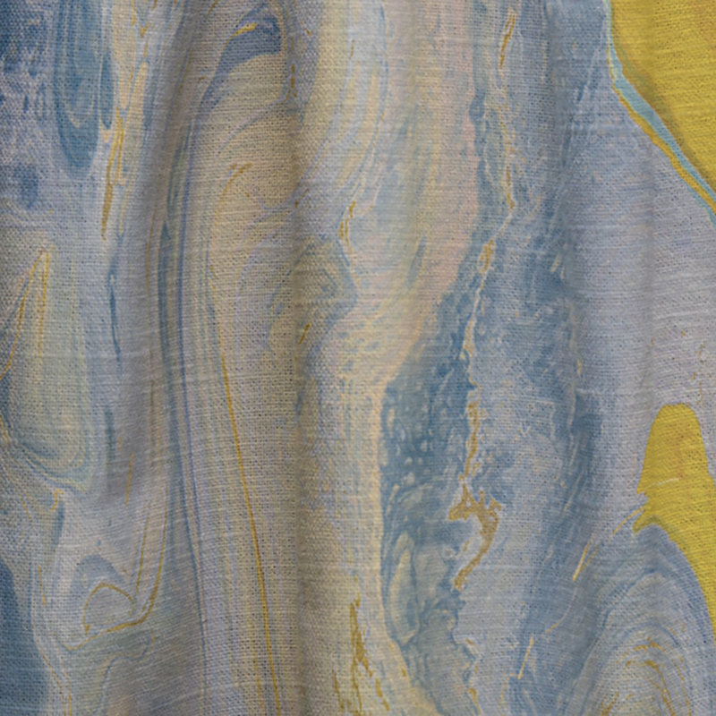 Panneau de rideau simple semi-diaphane avec passe-tringle Abstract, L 52 po x L 63 po