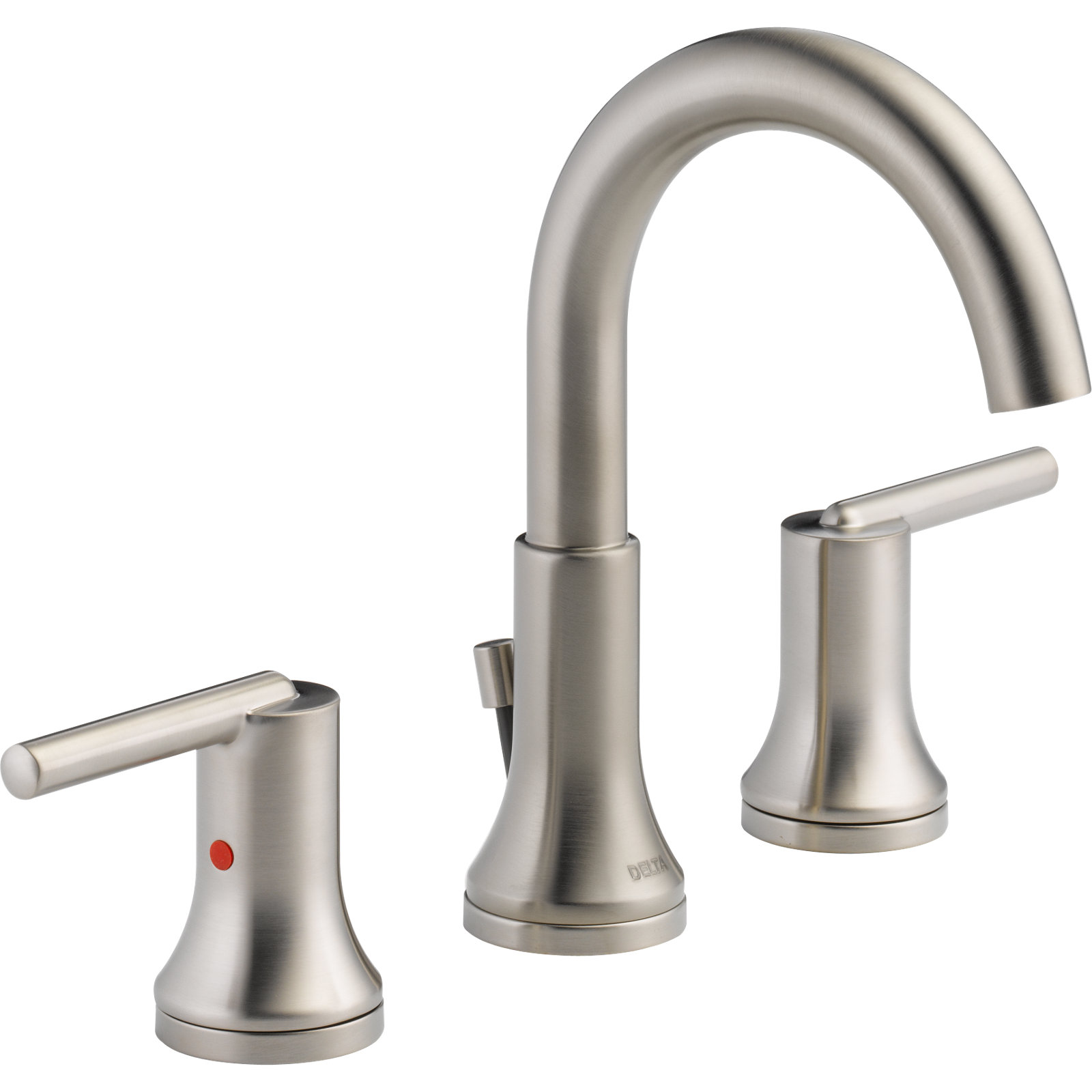 Trinsic Widespread Bathroom Faucet 3 Hole, 2-handle Bathroom Sink Faucet with Drain Assembly, Brilliance Stainless