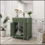 Meuble-lavabo de 27,8 pouces de style Mid-Century avec base de colonne romaine, lavabo sur pied Farmhouse et armoire de rangement haut de gamme