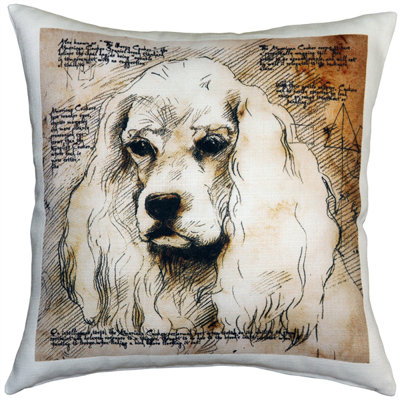  American Cocker Spaniel Dog Indoor/Outdoor Throw Pillow