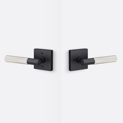 Aspra Square Privacy Rosette, Knurled Grip