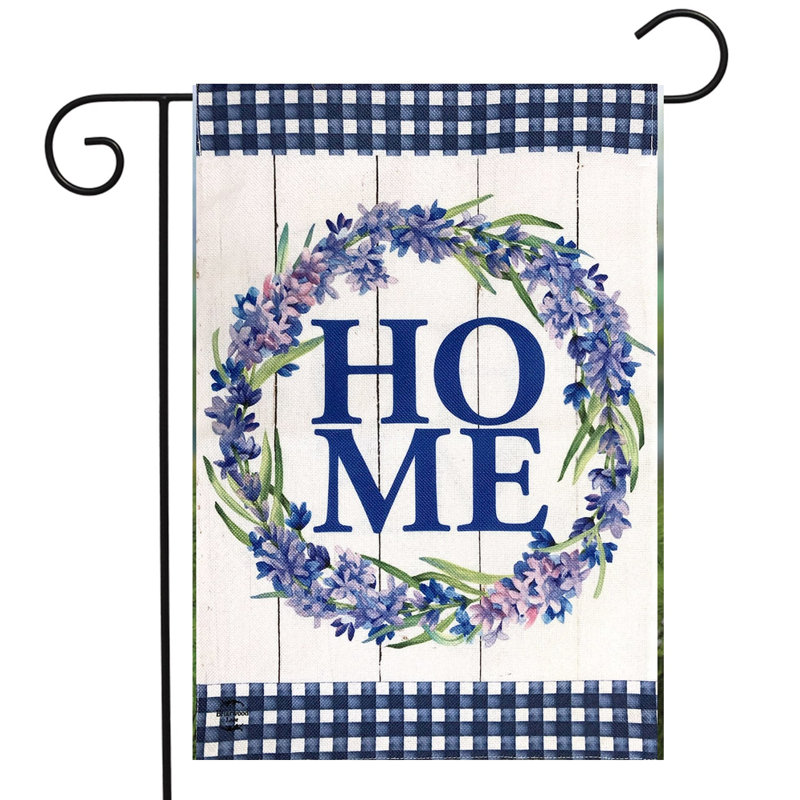 Drapeau de jardin lavande Home Burlap Spring