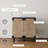 Debets Accent Cabinet Set with Adjustable Shelves and Solid Wood Base-769341447