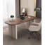 Bureau en bois massif crème rétro-1761011497