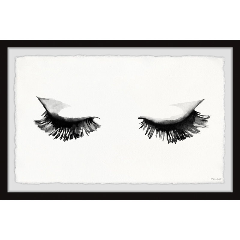 Full Lashes - Single Picture Frame Painting, 20cm H x 30cm W x 3.81cm D
