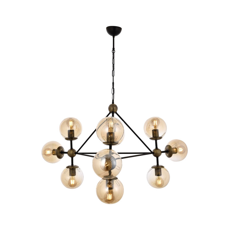 Lustre géométrique à 9 lumières
