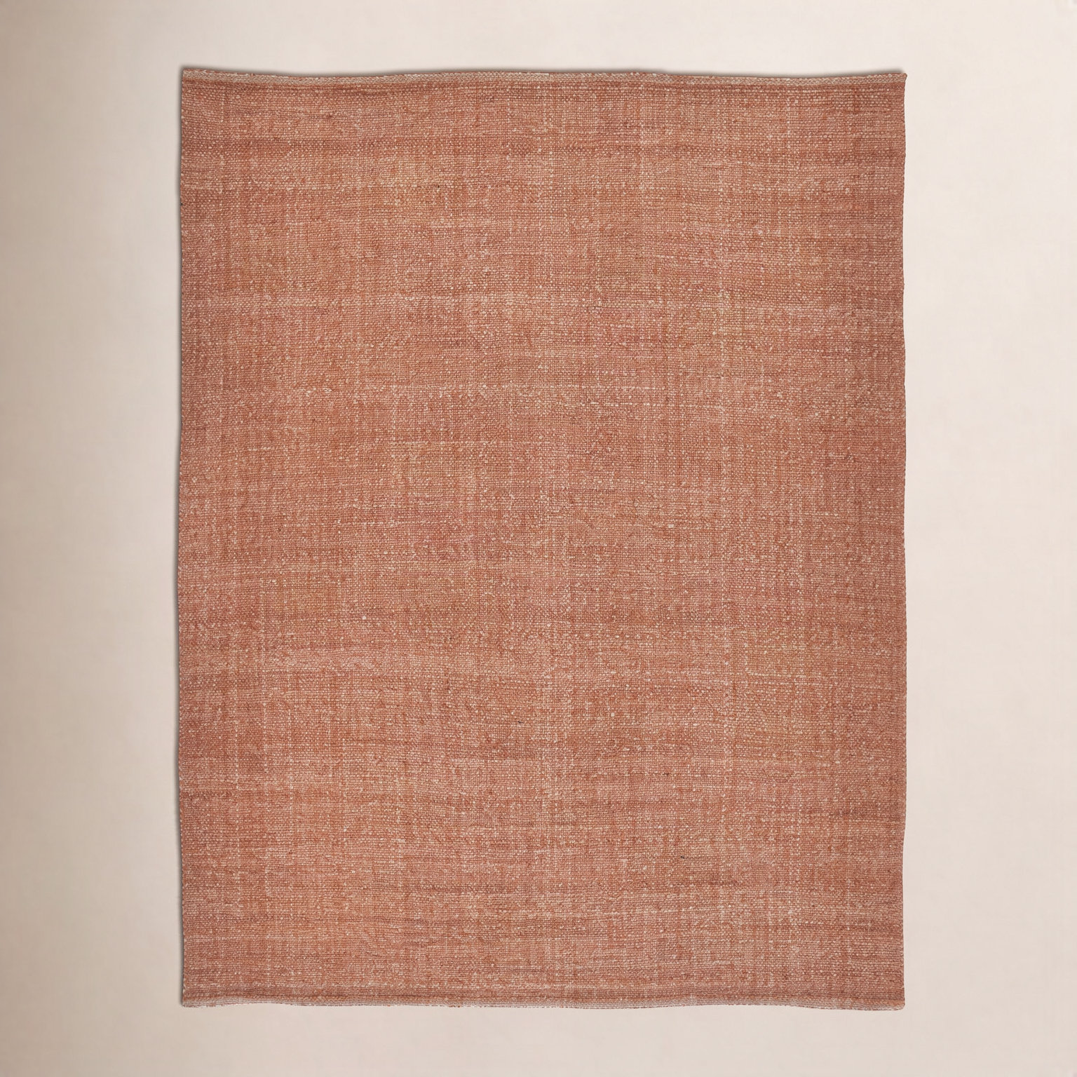 Fleurette Orange Hand-Woven Rug, Rectangle 8' x 10'