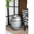 22.5X22.5X26 Inches Iron Drum Side Table With Galvanized Gray Finish And Rustic Design, Removable Lid For Added Use, Good Style Brown Banding Rivets, Inches, As Storage Tray, Suitable Shabby - Chic