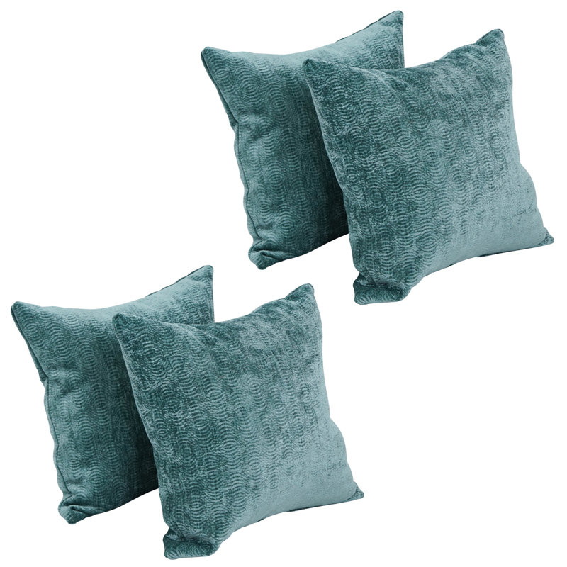 Coussins décoratifs en jacquard 17 po avec insertions (ensemble de 4)