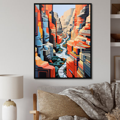 Canyon de Stijl, paysage inspiré sur toile