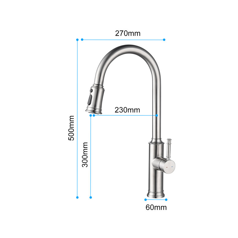 Interbath Pull Down Kitchen Faucet