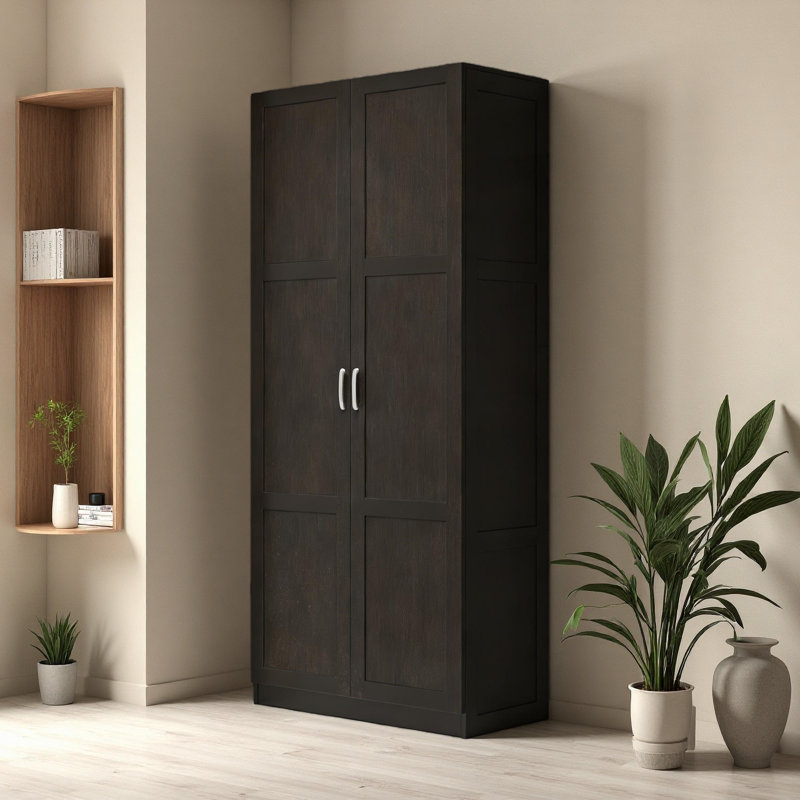 Armoire haute, armoire de salle de bain, armoire de cuisine haute, Marron foncé