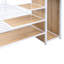 Lit superposé en métal blanc avec rangement et garde-robe, robuste et sécuritaire pour garde-robe latérale en blanc, écoénergétique pour jeunes adolescents-1784362126-1784362127